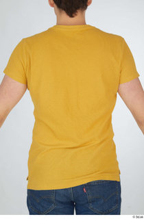 Brett casual dressed upper body yellow t shirt 0005.jpg